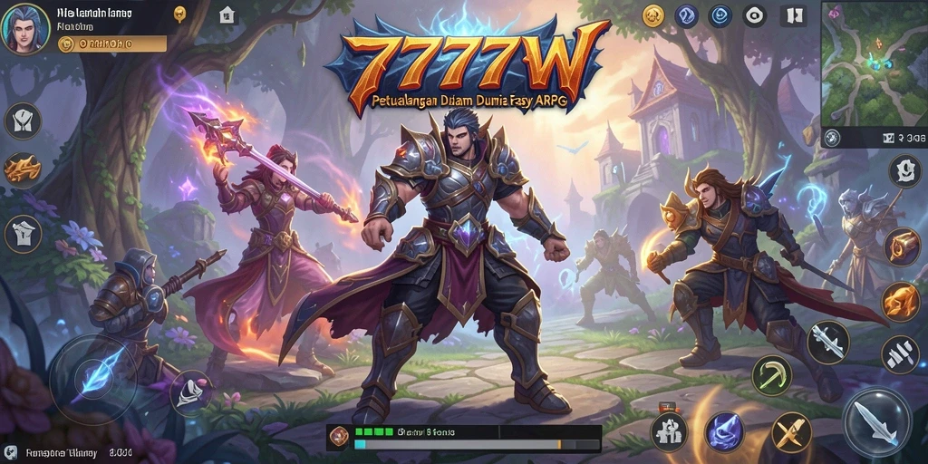 Tampilan gameplay seru dan penuh aksi di 7777W.