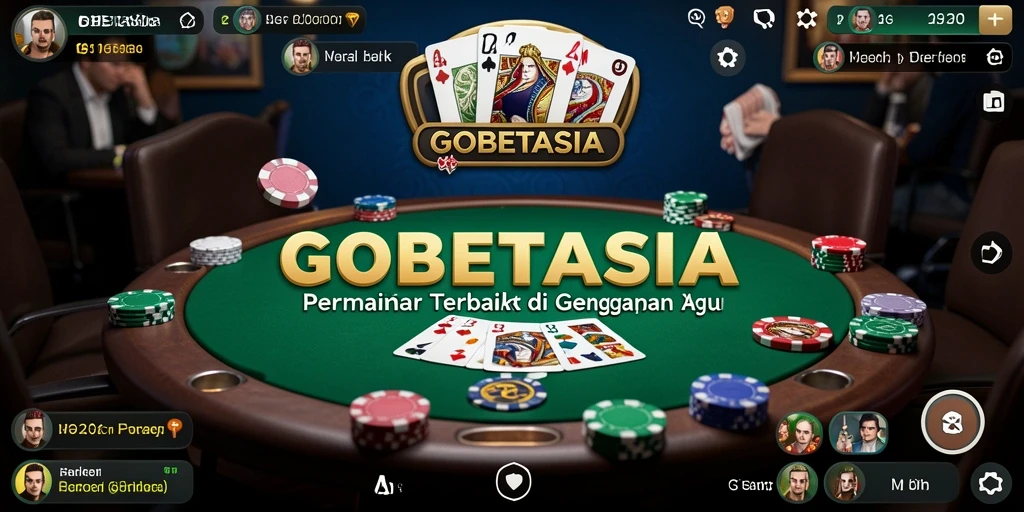 Tampilan seru dari gameplay Poker di GOBETASIA.