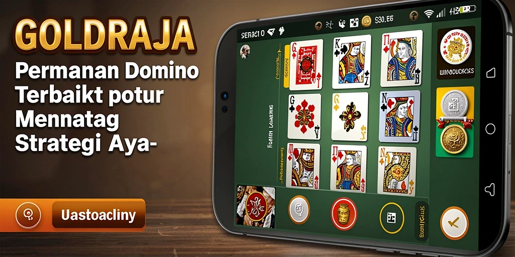 Tampilan interaktif permainan Domino GOLDRAJA yang menarik.