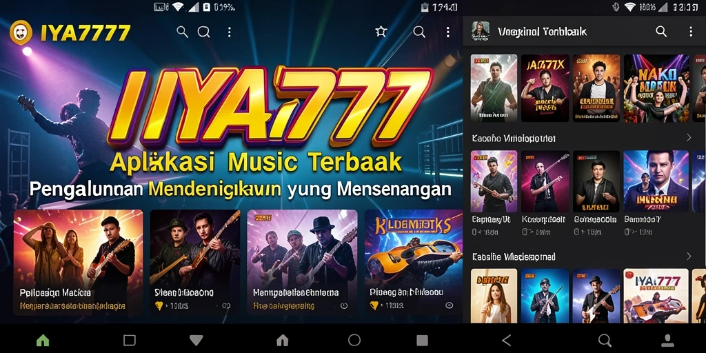 Tampilan gameplay IYA777 dengan berbagai pilihan lagu dan lirik di layar.