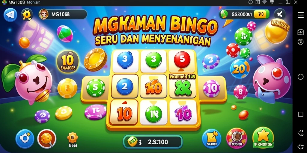 Screenshot gameplay MG108 menampilkan suasana seru permainan Bingo.