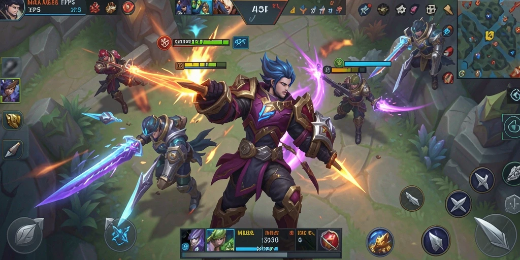Screenshot gameplay MLBB8 menampilkan aksi seru dalam pertempuran TPS.