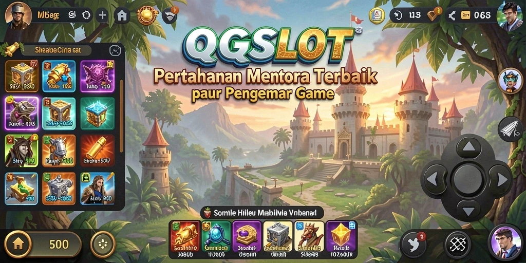 Screenshot gameplay QQSLOT yang menunjukkan strategi menara dalam aksi.
