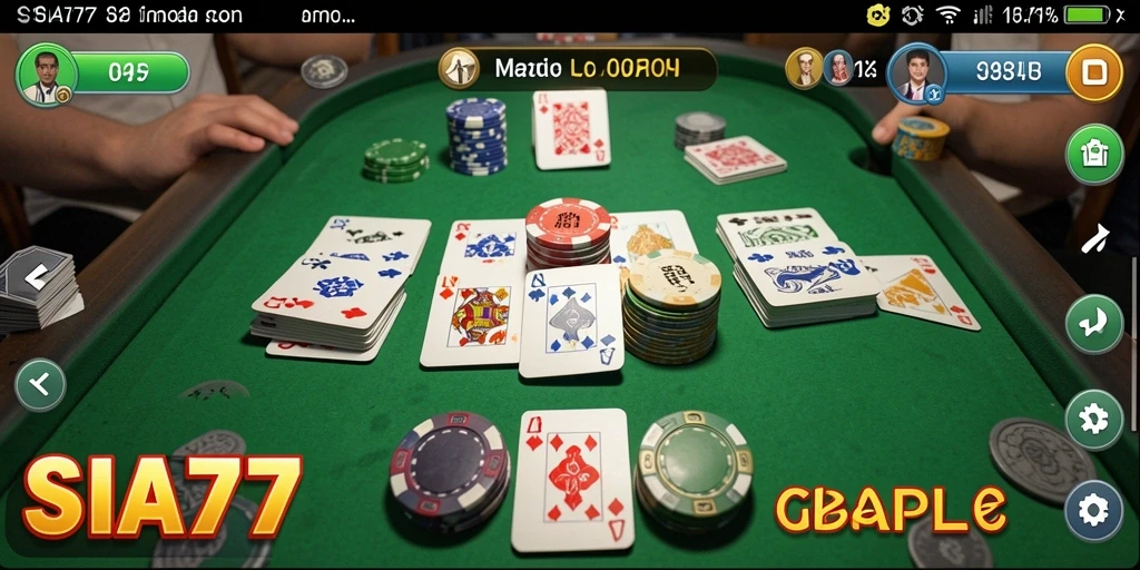 Gambar menunjukkan momen seru dalam permainan Gaple di SIA777.