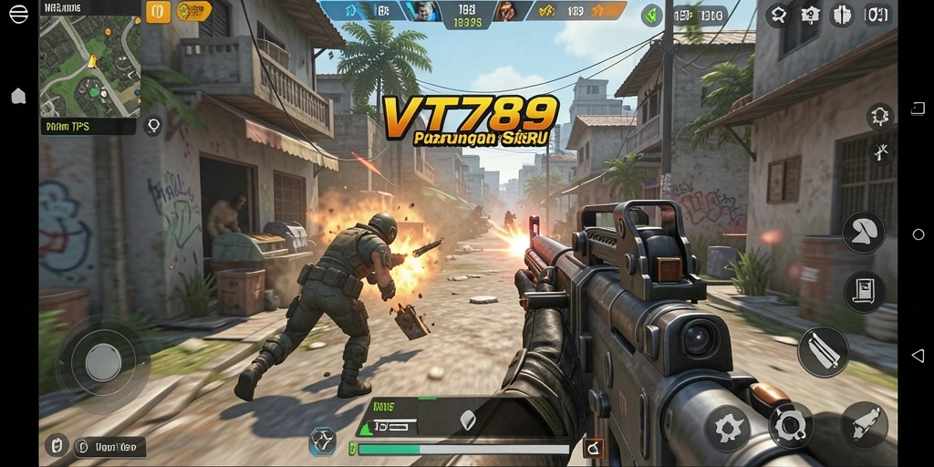 Gameplay seru VT789 yang menampilkan pertempuran TPS.
