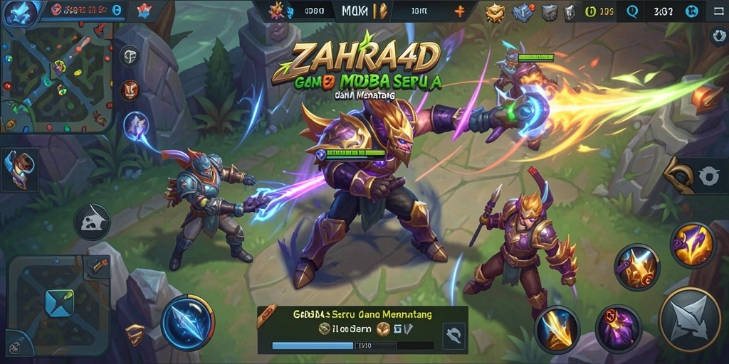 Tampilan gameplay ZAHRA4D yang penuh aksi dan strategi.